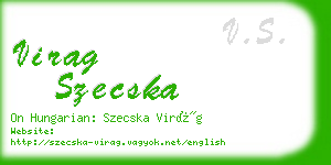 virag szecska business card